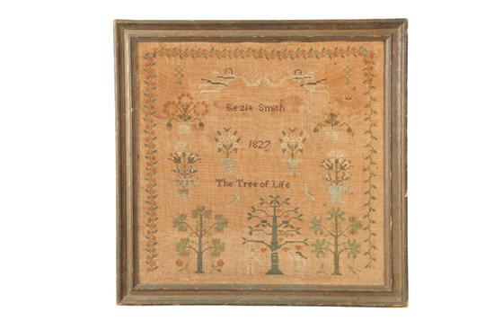 Appraisal: SAMPLER Kezia Smith American or English silk on linen Minutely