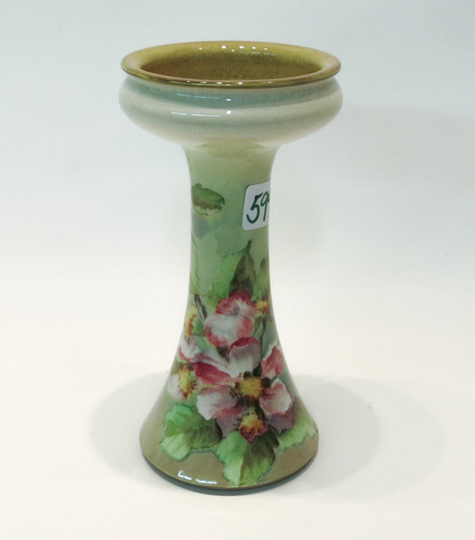 Appraisal: ARTIST SIGNED DOULTON LAMBETH PORCELAIN VASE with hand painted floral