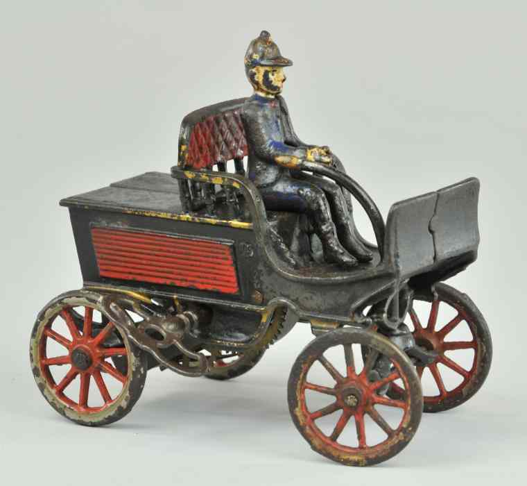 Appraisal: IVES RUNABOUT Cast iron early rendition of motorized auto with