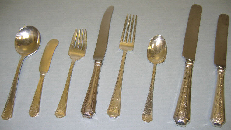 Appraisal: GORHAM RHODE ISLAND 'FAIRFAX' FLATWARE Sterling silver comprising seven dinner