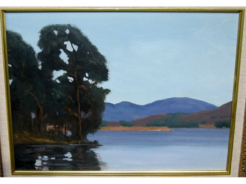 Appraisal: Oil on board Loch scene unsigned