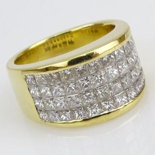 Appraisal: Vintage Approx Carat Invisible Set Princess Cut Diamond and Karat