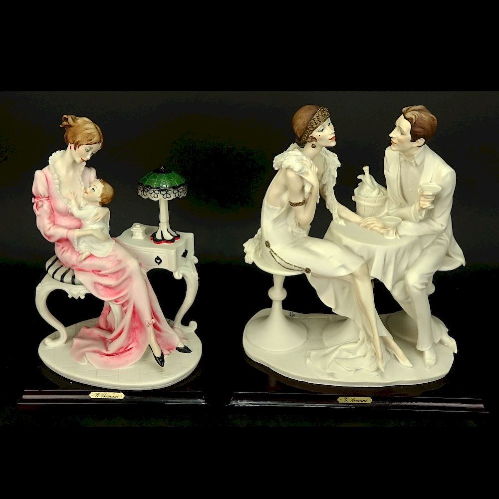 Appraisal: Two Giuseppe Armani Polychrome Figurines Two Giuseppe Armani Polychrome Figurines