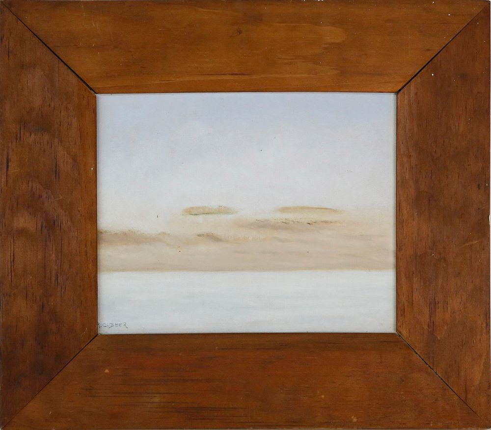 Appraisal: Richard Beer - Scarce Oil on Board Tranquil Dunes Richard