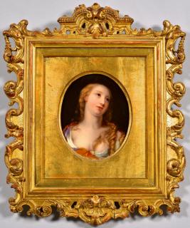 Appraisal: Old Master Oil on Panel Female Portrait Old master style