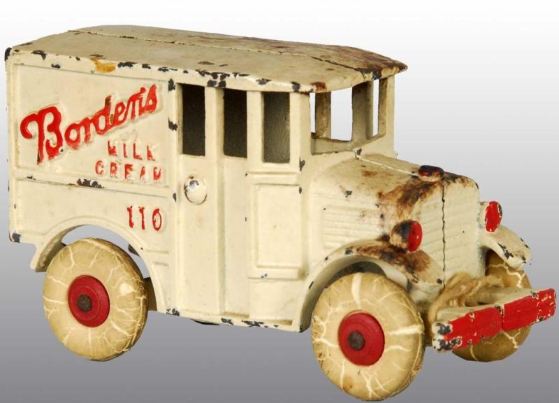 Appraisal: Cast Iron Hubley Borden's Milk Truck Toy Description American Small-sized