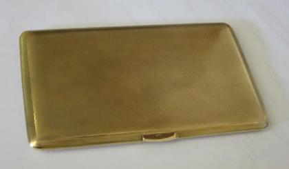 Appraisal: A ct Gold cigarette case engine turned g