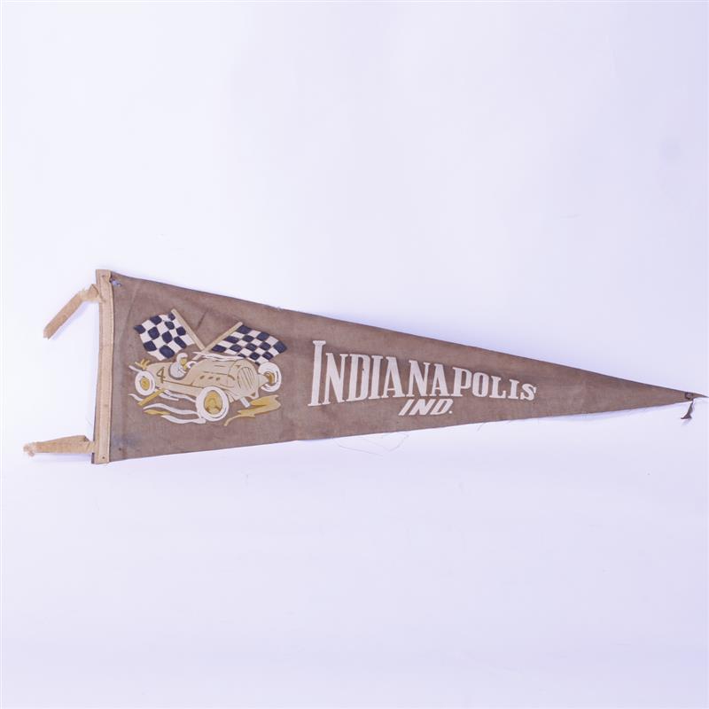 Appraisal: Indianapolis Speedway Pennant 's yellow pennant with yellow spine and