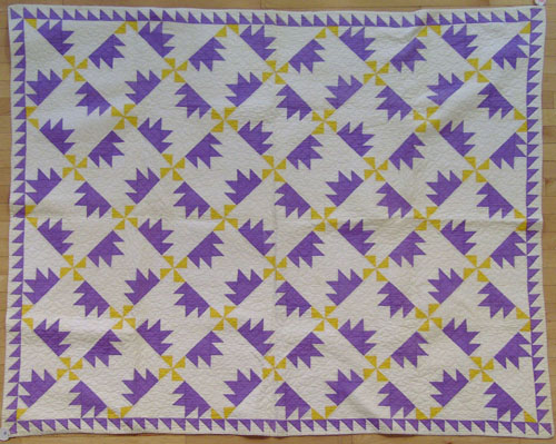 Appraisal: Applique quilt together with two pieced quilts