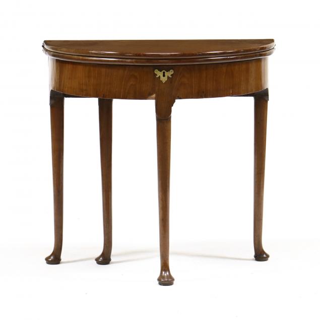 Appraisal: GEORGE II MAHOGANY GAMES TABLE Mid- th century mahogany veneer