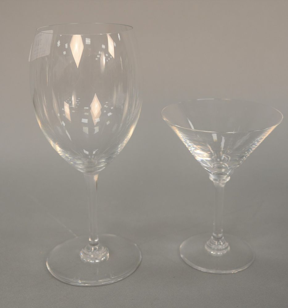 Appraisal: Group of twelve Baccarat crystal stems to include eight large