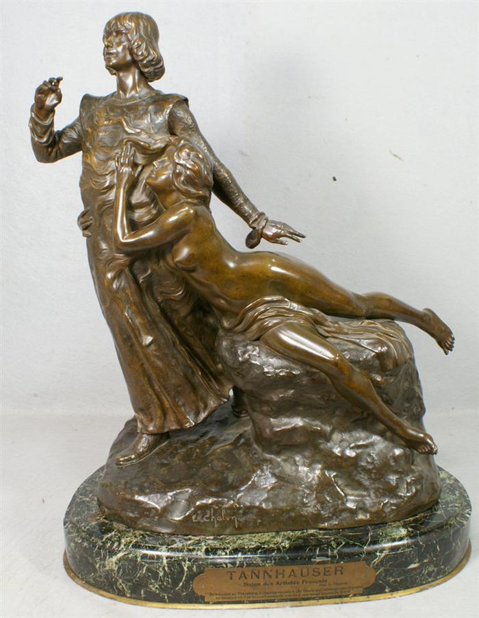 Appraisal: Louis Chalon French French - Tannhauser a patinated bronze figural