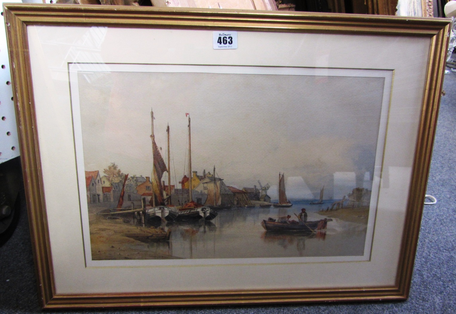 Appraisal: William Howes Hunt - Braden Quay Norfolk watercolour cm x