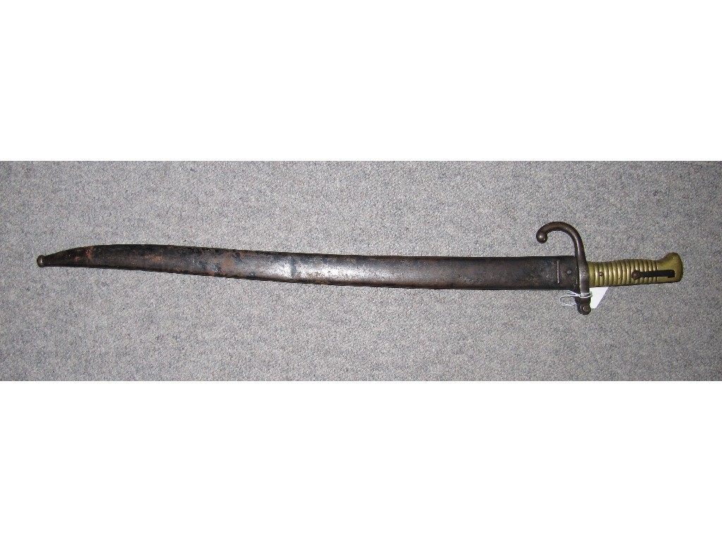 Appraisal: French bayonet in scabbard dated