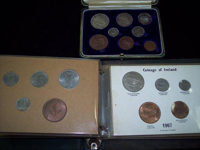 Appraisal: Ireland an album of Irish coins and and a cased