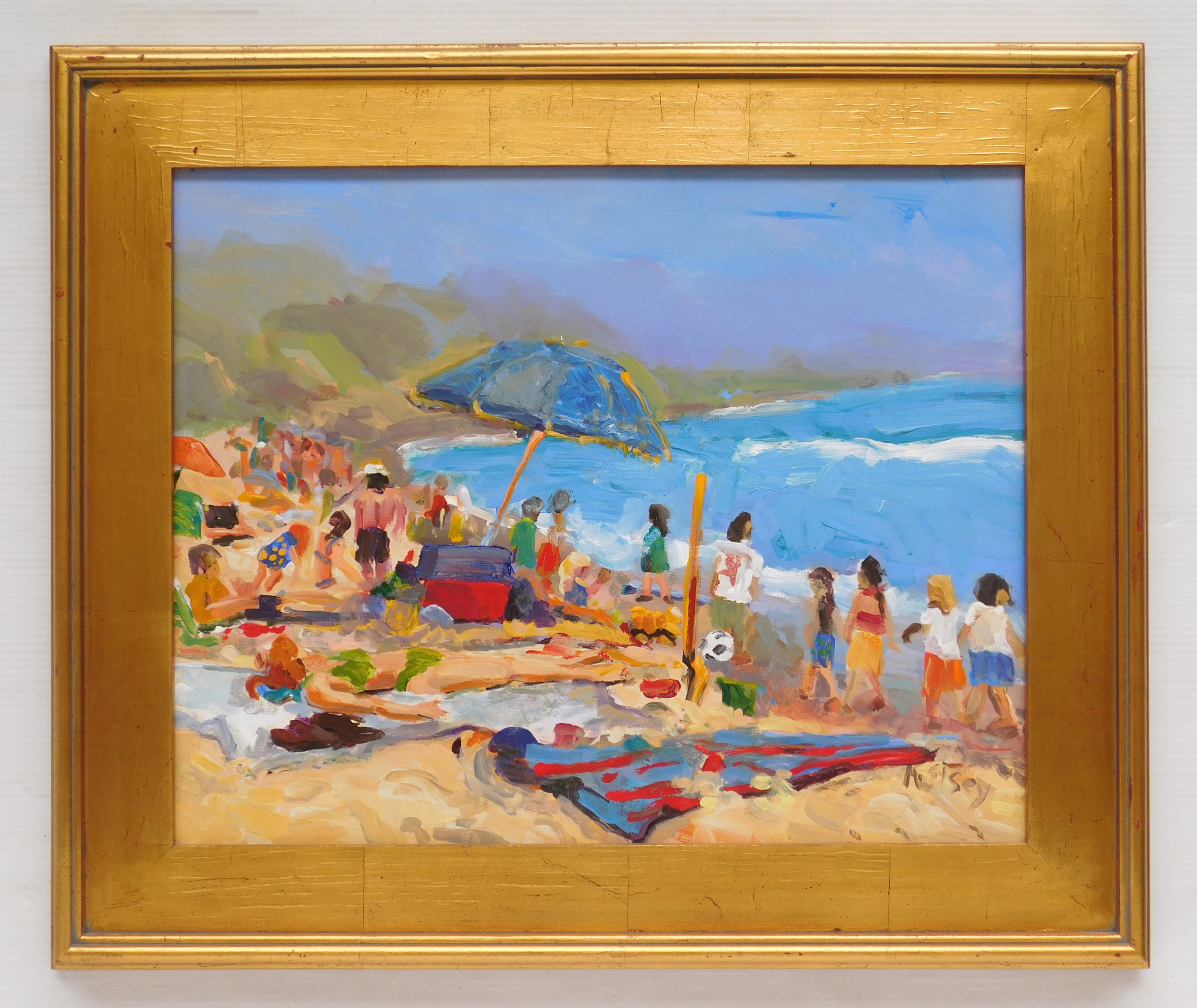 Appraisal: Kathleen Elsey American - ''Beach Day''- oil on board signed