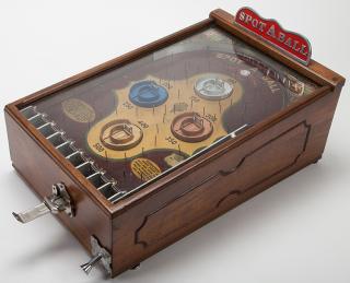 Appraisal: One Cent Spot-A-Ball Wood Rail Countertop Pinball Machine Pomaria South