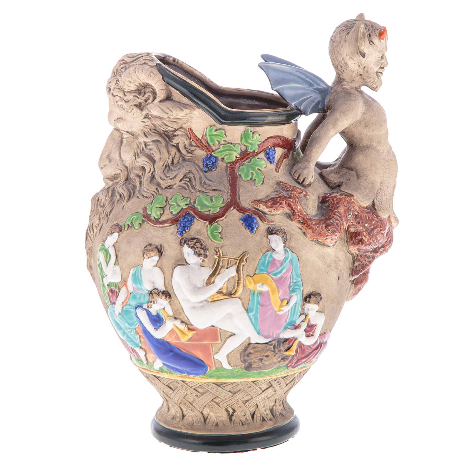 Appraisal: TEPLITZ MAJOLICA JUG First quarter- th century attributed to Zsolnay