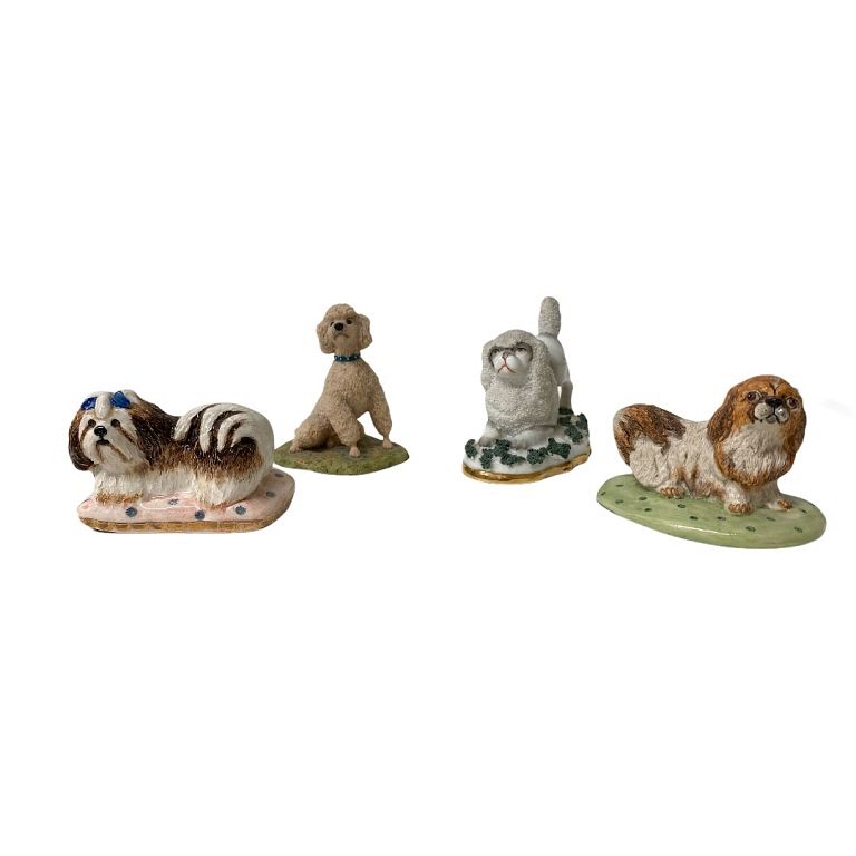 Appraisal: Collection Of Dog Figurines Collection Of Dog Figurines Total Measures