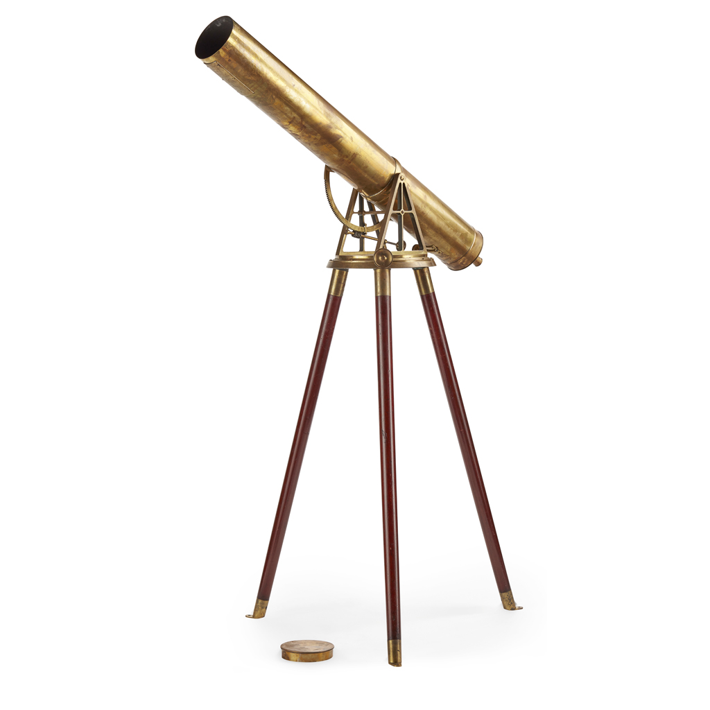 Appraisal: -INCH GREGORIAN REFRACTING BRASS TELESCOPE POSSIBLY BY MILLER ADIE CIRCA