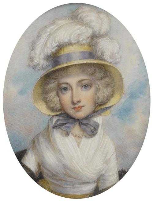 Appraisal: ENGLAND ca mixed media on ivory Oval representation of a