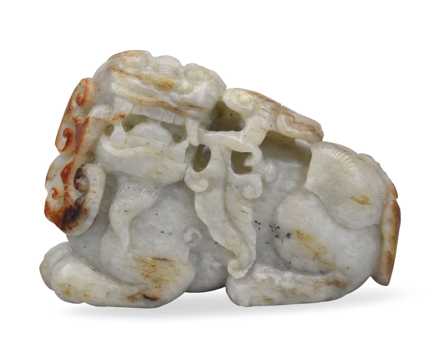 Appraisal: A Chinese jade carving of a foo lion dating from