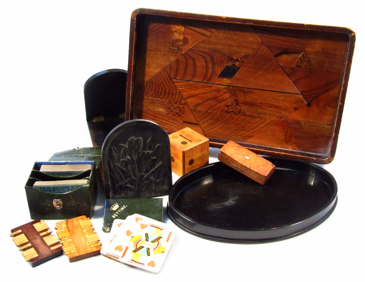 Appraisal: Various bygones and collectables to include an ebonised hardwood book