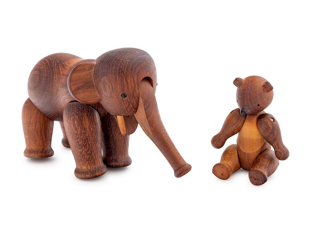 Appraisal: Kay Bojesen Danish - Bear and Elephant Animal Figures Bojesen