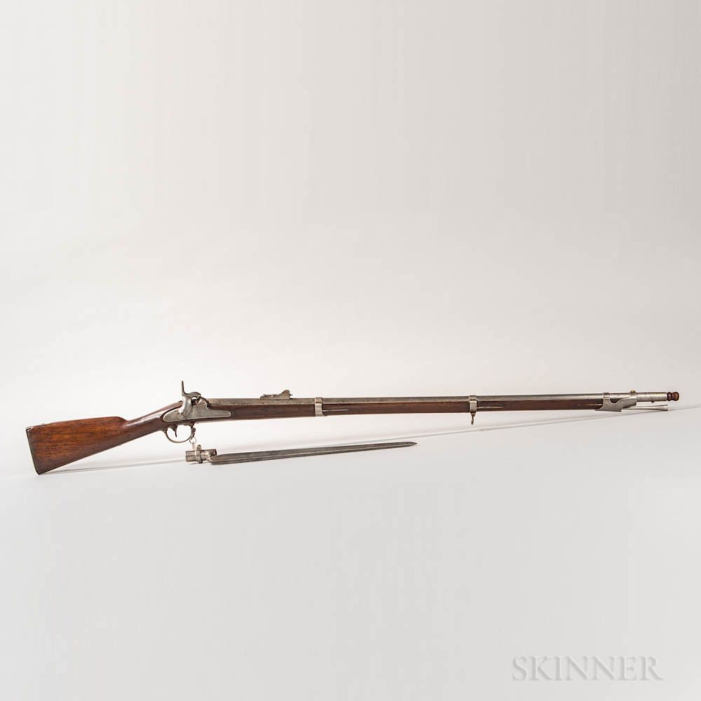 Appraisal: U S Model Rifle Musket and Bayonet U S Model