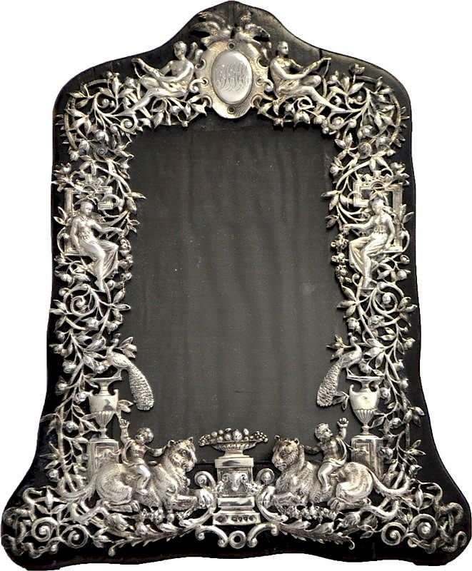 Appraisal: ENGLISH STERLING c ORNATE PICTURE FRAME Antique c English Sterling