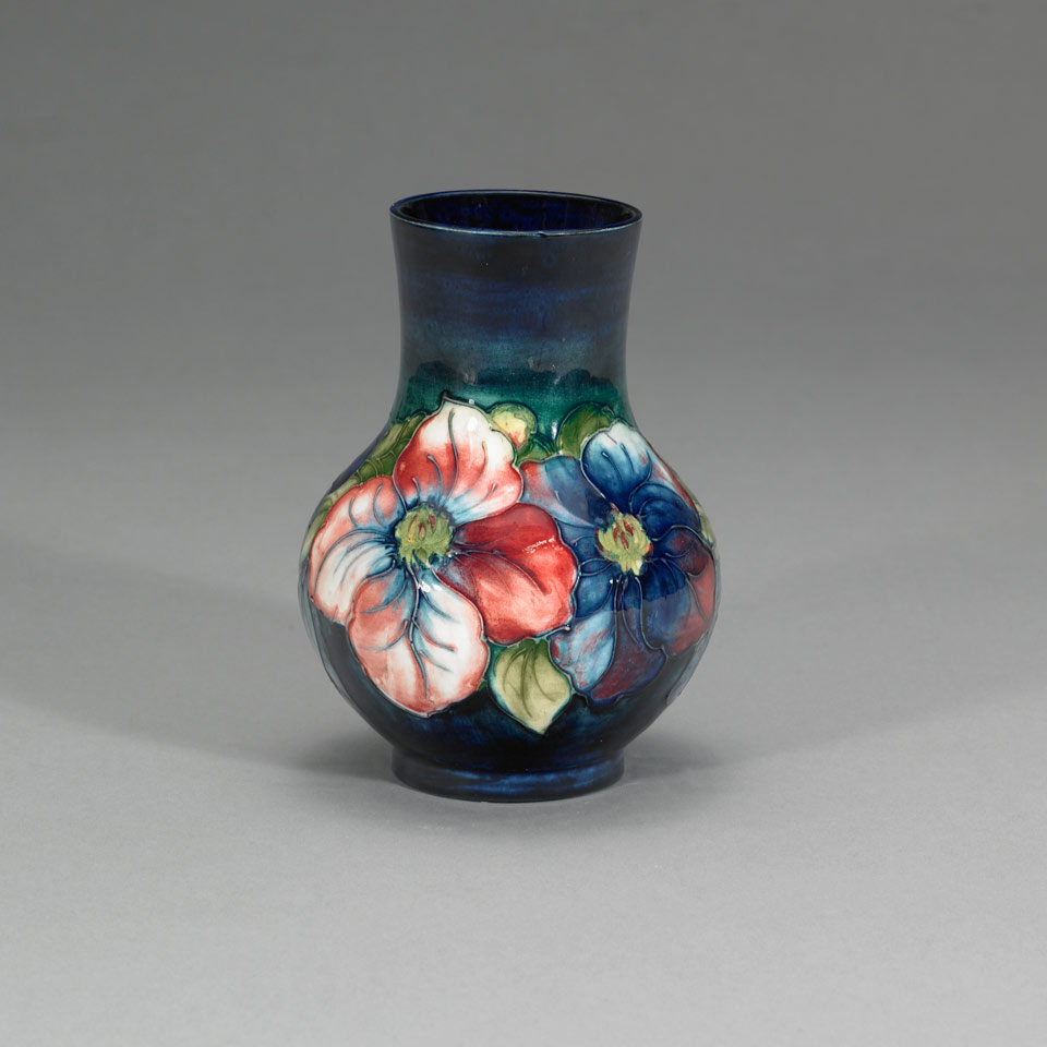 Appraisal: Moorcroft Clematis Vase c impressed marks painted initials in blue