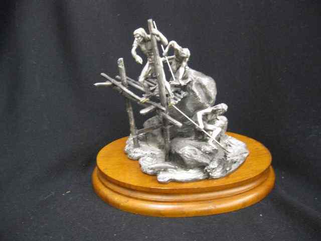 Appraisal: Chilmark Pewter Figurine ''Salmon Run'' by Donald Polland '' on