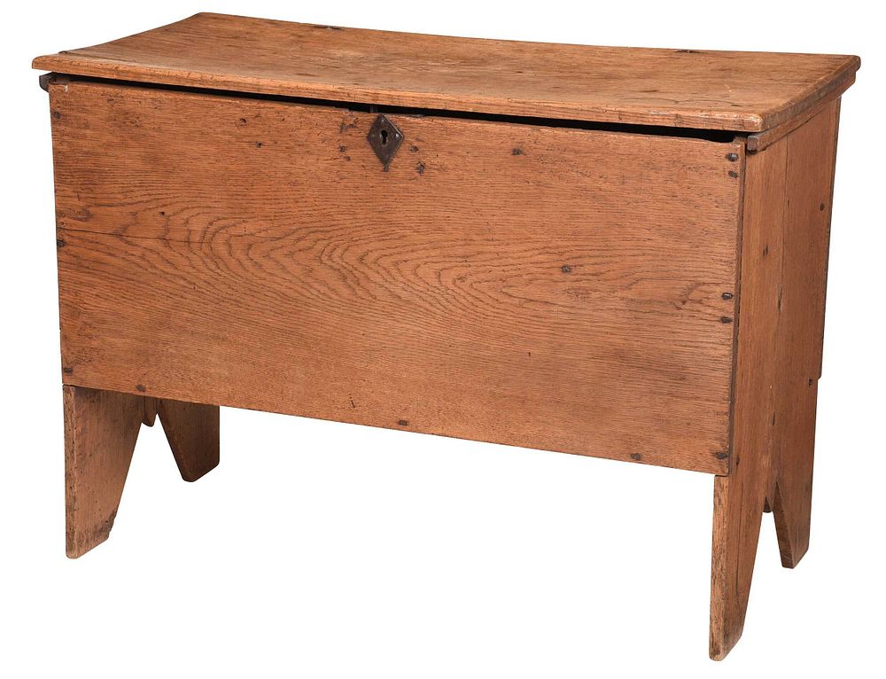 Appraisal: Rare American Pilgrim Century Oak Lift Top Chest attributed to