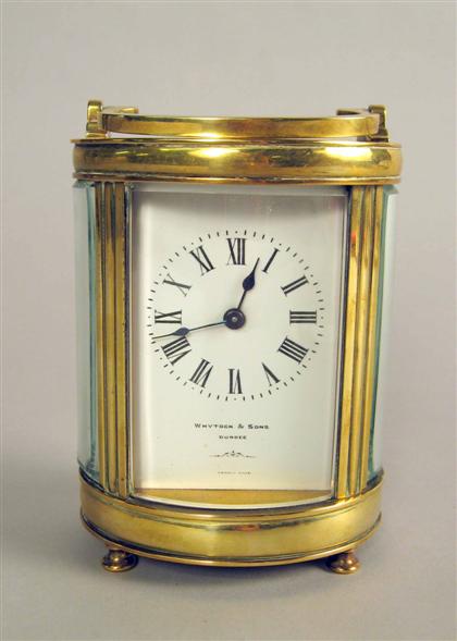 Appraisal: French brass carriage clock retailed by whytock sons dundee The