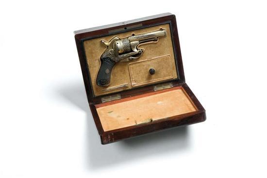 Appraisal: CASED ARGENTINEAN REVOLVER Marked for Juan Lopez Buenos Aires Engraved