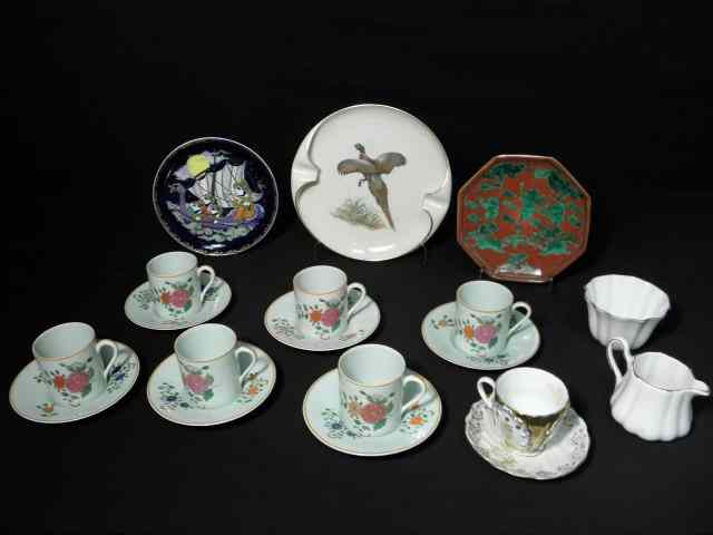 Appraisal: Lot of assorted porcelain cups saucers plates etc Includes a