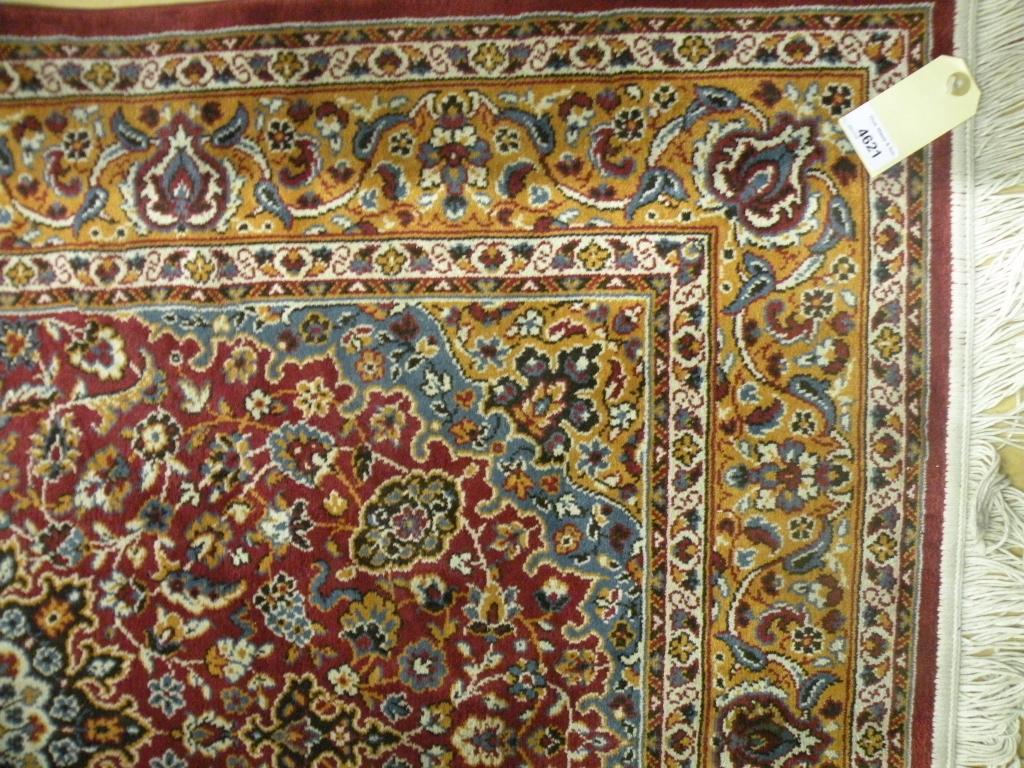 Appraisal: A Royal Isphahan Persian style simulated silk rug with a