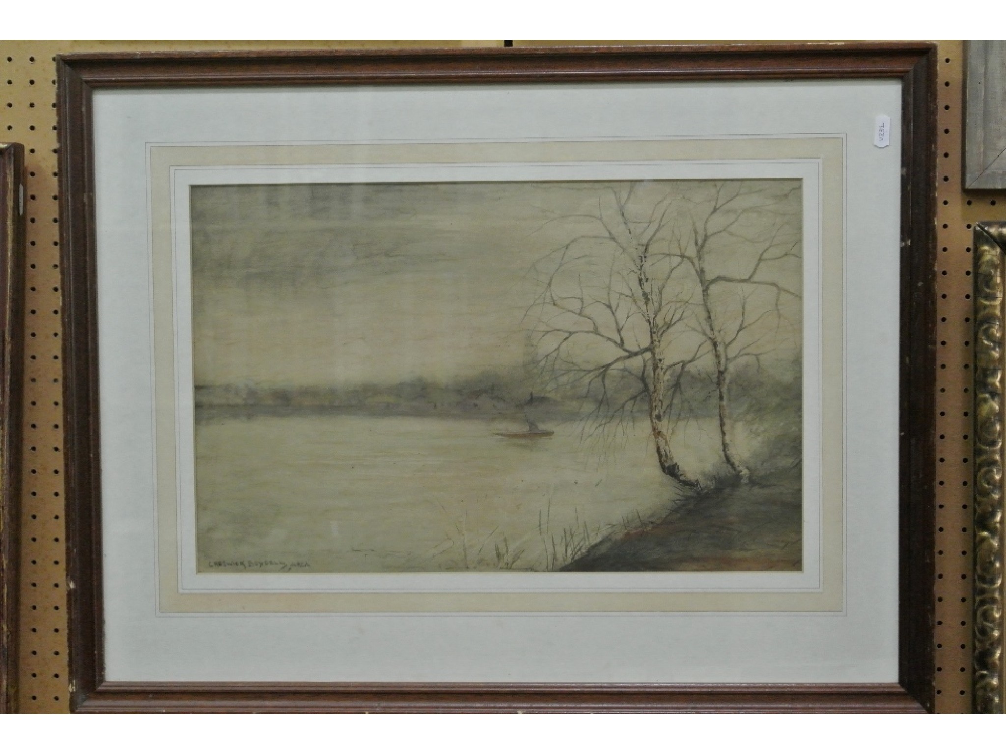 Appraisal: A early th century watercolour of a river scene with