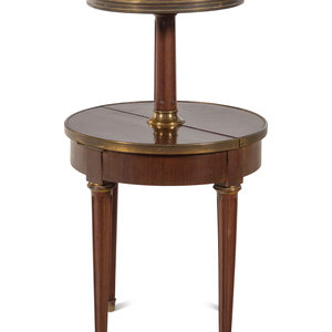 Appraisal: A Louis XVI Style Gilt Metal Mounted Two-Tier Side Table