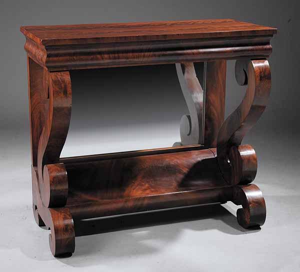 Appraisal: An American Late Classical Mahogany Pier Table c - the