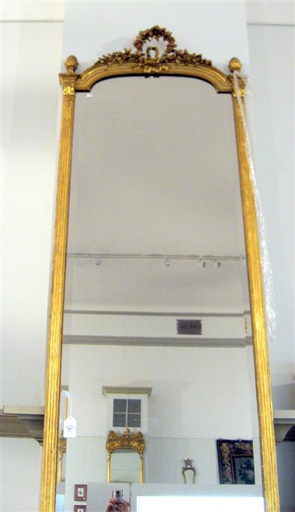 Appraisal: Louis XVI style giltwood pier mirrorlate th early th century