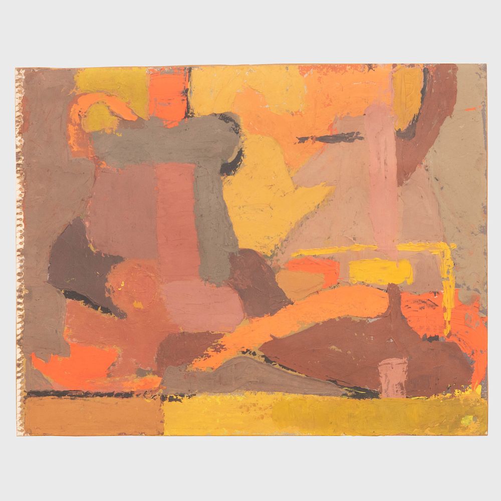 Appraisal: Jo Levy - Abstraction Oil on paper unsigned x in