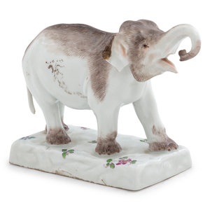 Appraisal: A Meissen Porcelain Elephant th Century with crossed swords in