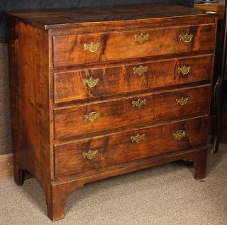 Appraisal: American Chippendale chest of drawers executed in birch circa the