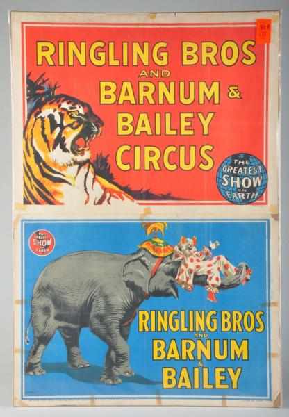 Appraisal: Lot of Ringling Bros Barnum Bailey Posters Description Nice colors