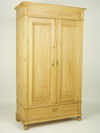 Appraisal: WARDROBE - French scrub pine two door wardrobe with three