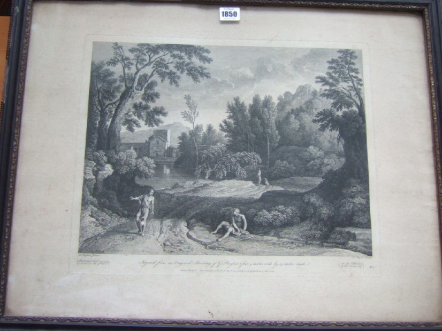 Appraisal: After G Poussin Landscapes with figures a pair of engravings