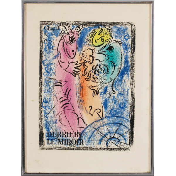 Appraisal: Marc Chagall color lithograph cover sheet for Derri re le