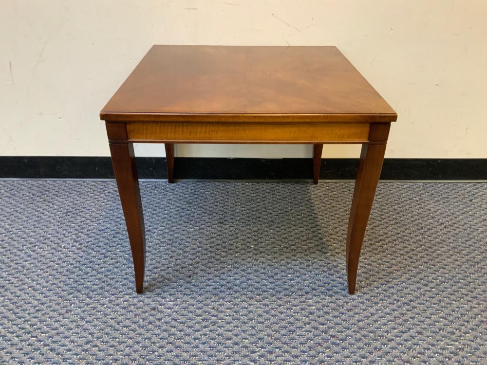 Appraisal: HICKORY MAHOGANY SQUARE SIDE TABLE X X IN X X