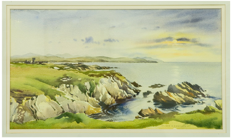 Appraisal: John H Nicholson - Coastal Scene Isle of Man looking